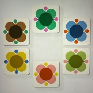 Orla Kiely Coasters in Atomic Flower Multi